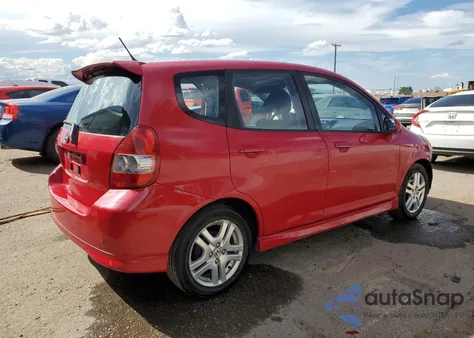 2007 Honda Fit S из США, поврежденный, VIN JHMGD38647S801802